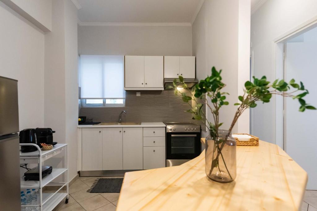 Kuchnia lub aneks kuchenny w obiekcie Avra Apartment