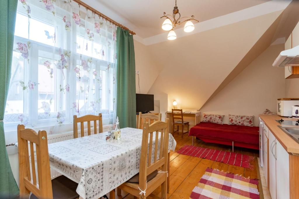 Kuchyň nebo kuchyňský kout v ubytování Vila Josefina Jizerské hory