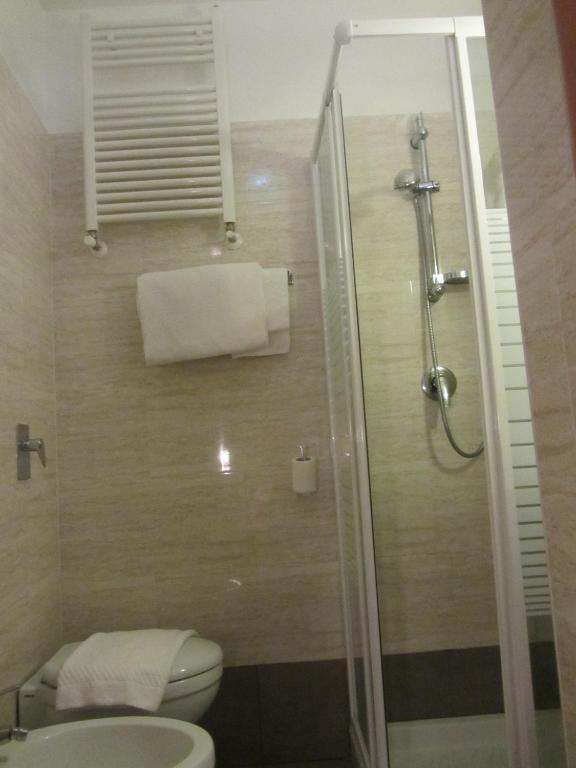 Koupelna v ubytování Hotel Nizza