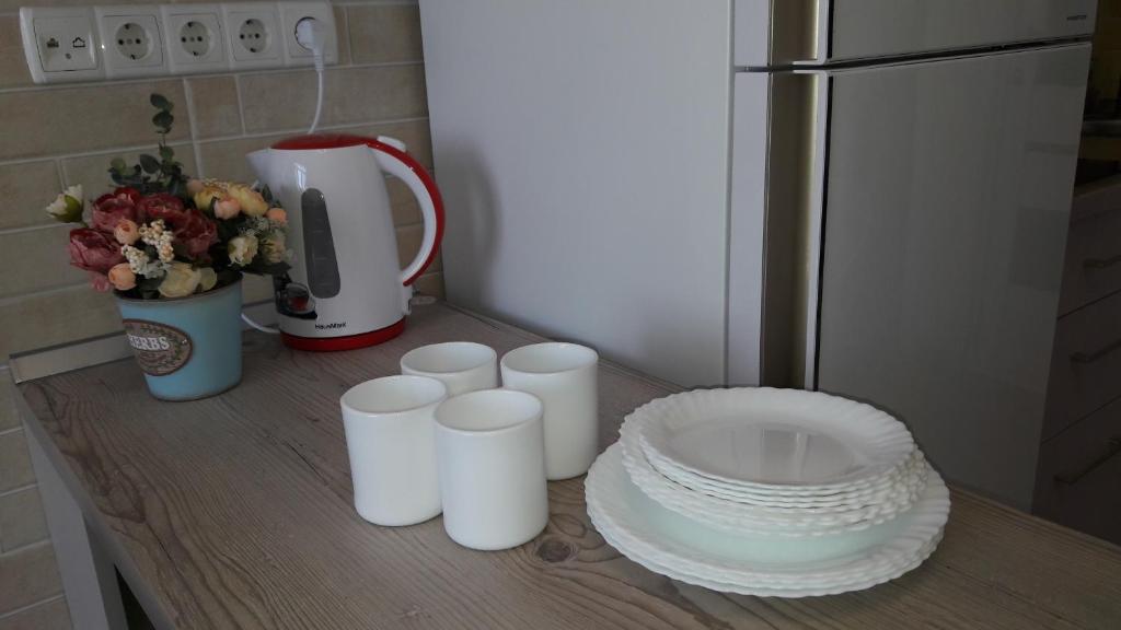 Příslušenství pro přípravu čaje a kávy v ubytování 10 Fontana House Mykonos