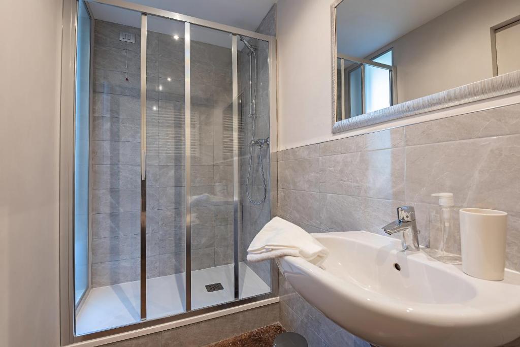 Koupelna v ubytování B&B Villa Rosalinda