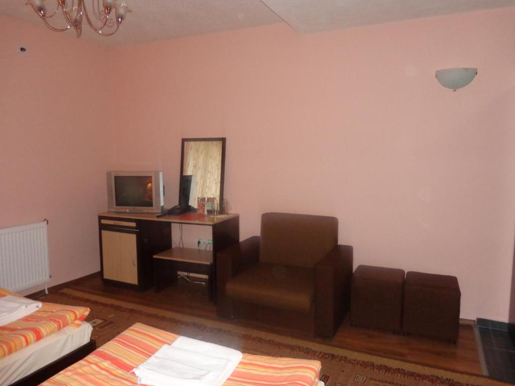 TV a/nebo společenská místnost v ubytování Kestenite Family Hotel