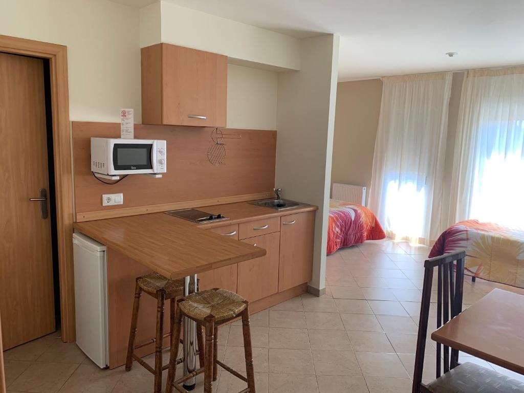 Kuchyň nebo kuchyňský kout v ubytování RAQUEL'S - Habitacions i Apartaments turístics -