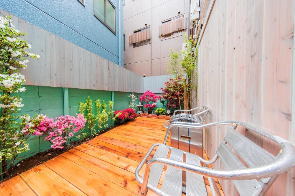 Zahrada ubytování Tokyo SA Ryokan