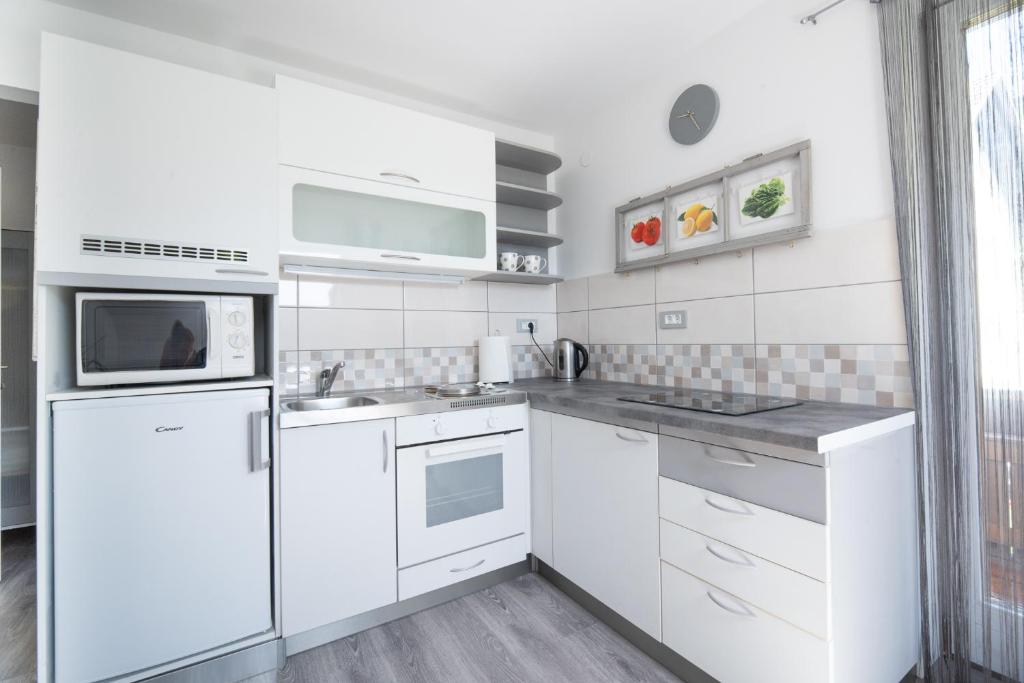 Kuchyň nebo kuchyňský kout v ubytování Mateja House - Apartments in Žirovnica