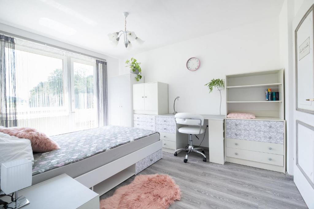 Postel nebo postele na pokoji v ubytování Mateja House - Apartments in Žirovnica