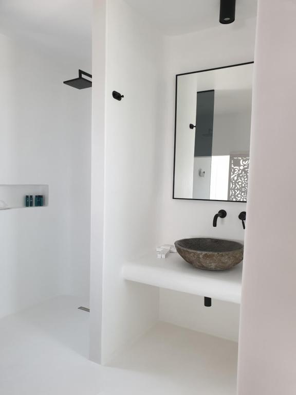 Koupelna v ubytování Bellou Suites