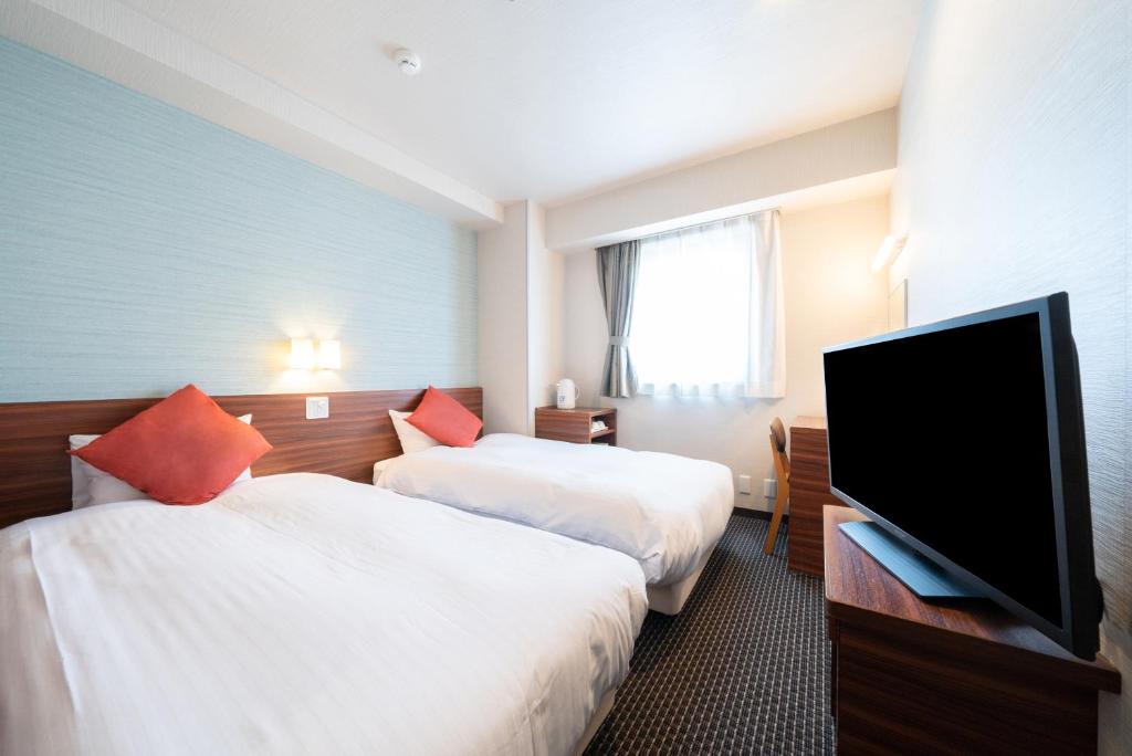 TV a/nebo společenská místnost v ubytování Pearl Hotel Ryogoku
