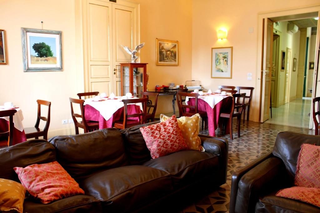 Posezení v ubytování B&B Conte Ruggero