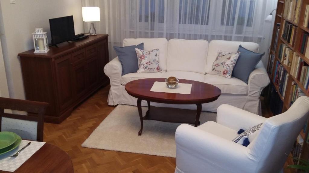 Televízia a/alebo spoločenská miestnosť v ubytovaní Apartamenty Premium 200m. do plaży