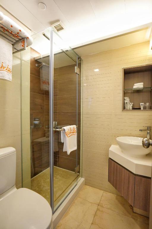 Koupelna v ubytování Mia Casa Hotel