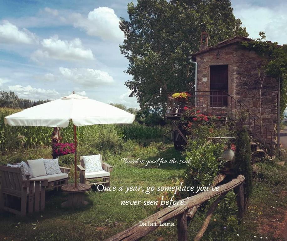 Zahrada ubytování Podere Casina Rossa