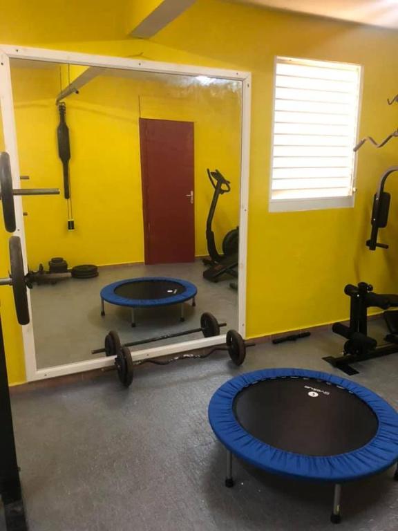 Fitness centrum a/nebo fitness zařízení v ubytování Le Papillon