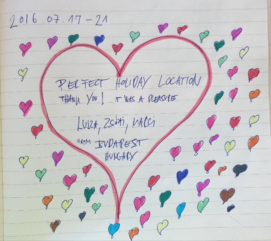 a drawing of a heart on a sheet of paper at Casa Mafalda in Chioggia