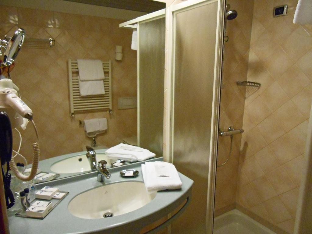 Koupelna v ubytování Hotel Sportsman