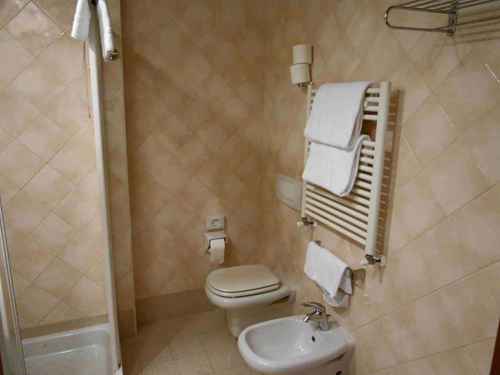 Koupelna v ubytování Hotel Sportsman