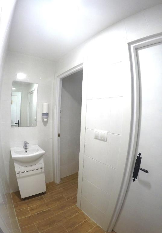 Koupelna v ubytování Albergue de Peregrinos Gerekiz