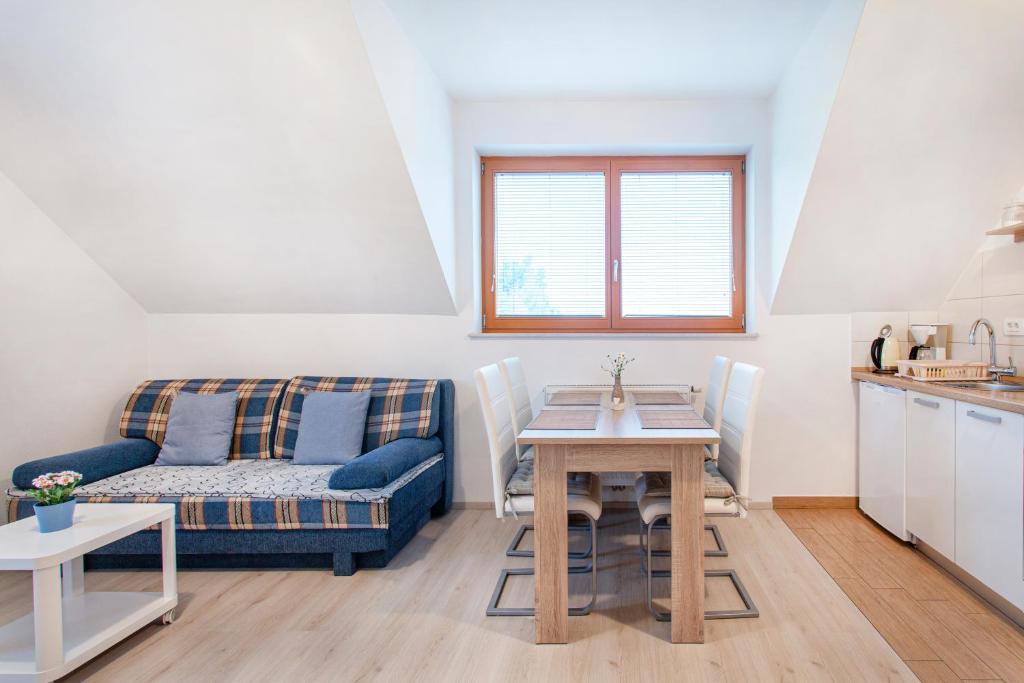 Kuchyň nebo kuchyňský kout v ubytování Apartments Roberta