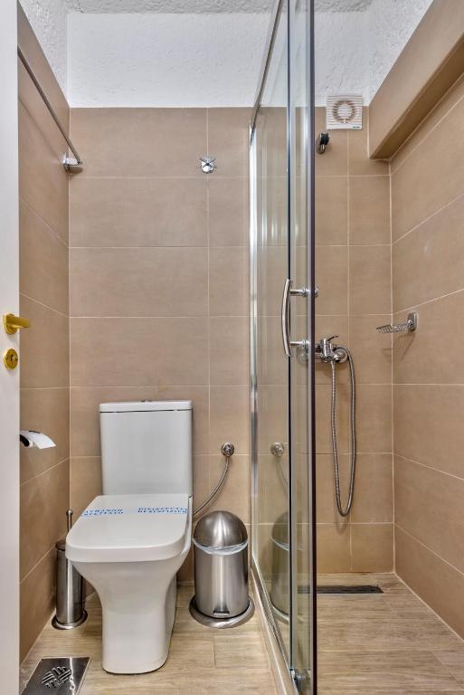 Koupelna v ubytování Halaris Rooms