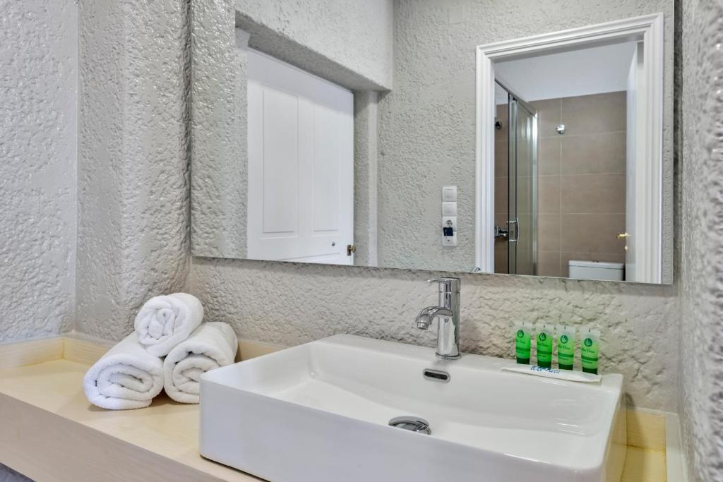 Koupelna v ubytování Halaris Rooms