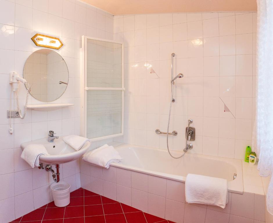Koupelna v ubytování Camping Olympia