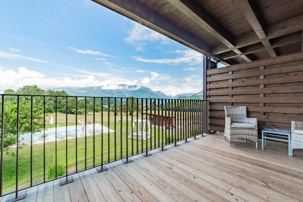 Balkón nebo terasa v ubytování B&B Boutique Apartment Oberwiesen