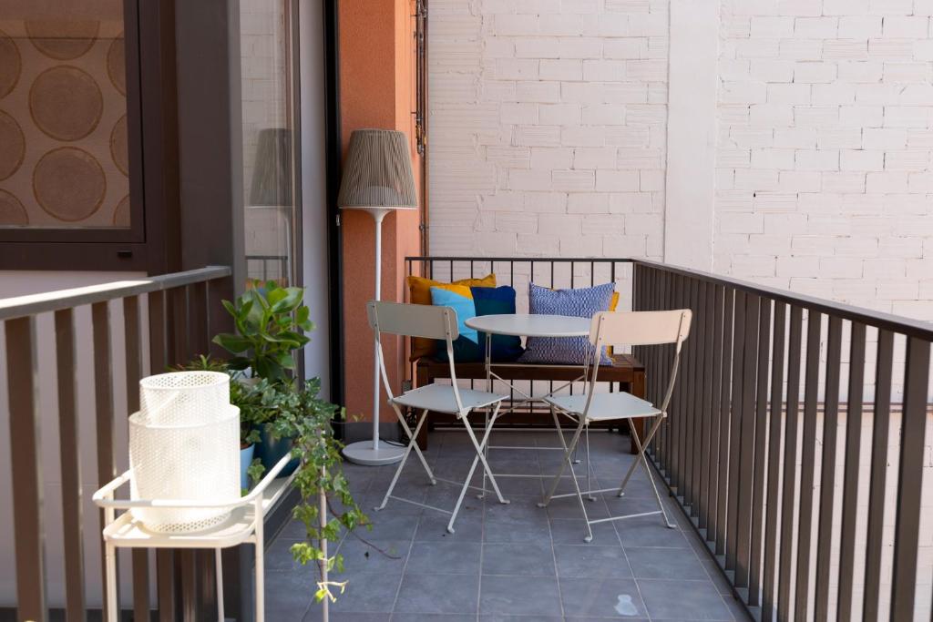 Balkón nebo terasa v ubytování Mediterranean Barcelona Apartments