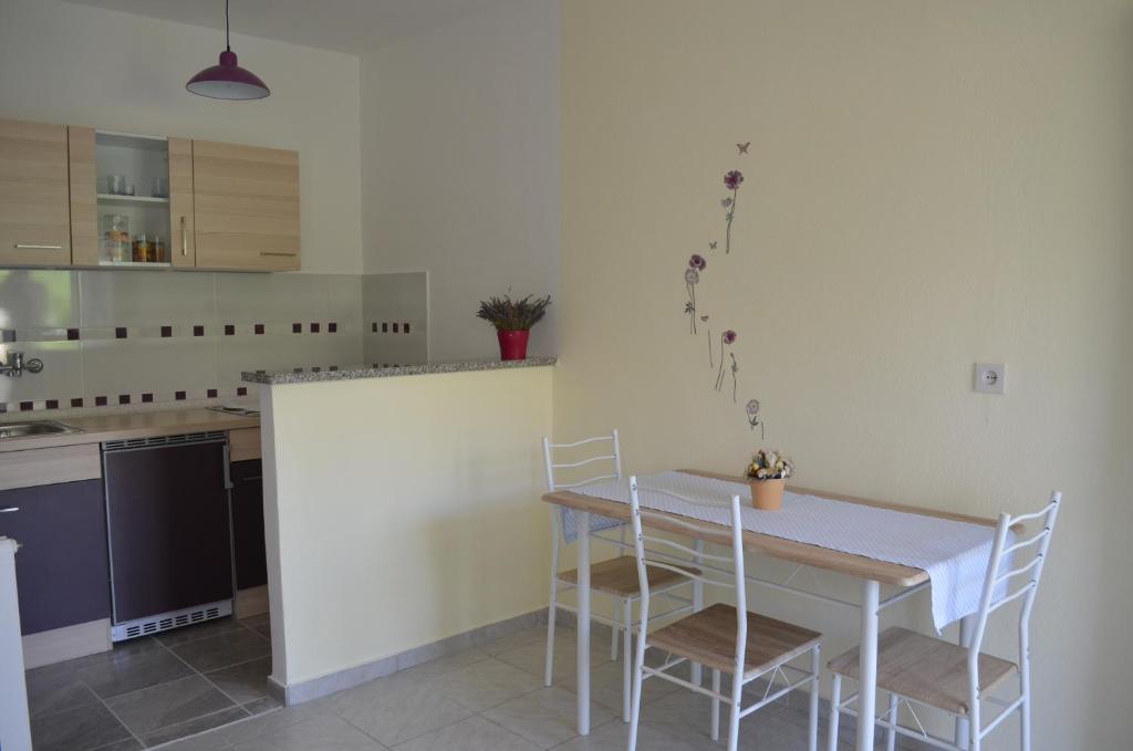 Kuchyň nebo kuchyňský kout v ubytování Apartments Alen