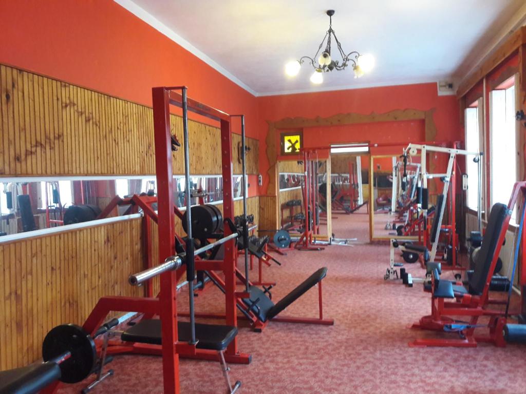 Fitness centrum a/nebo fitness zařízení v ubytování Triniti Vendégház