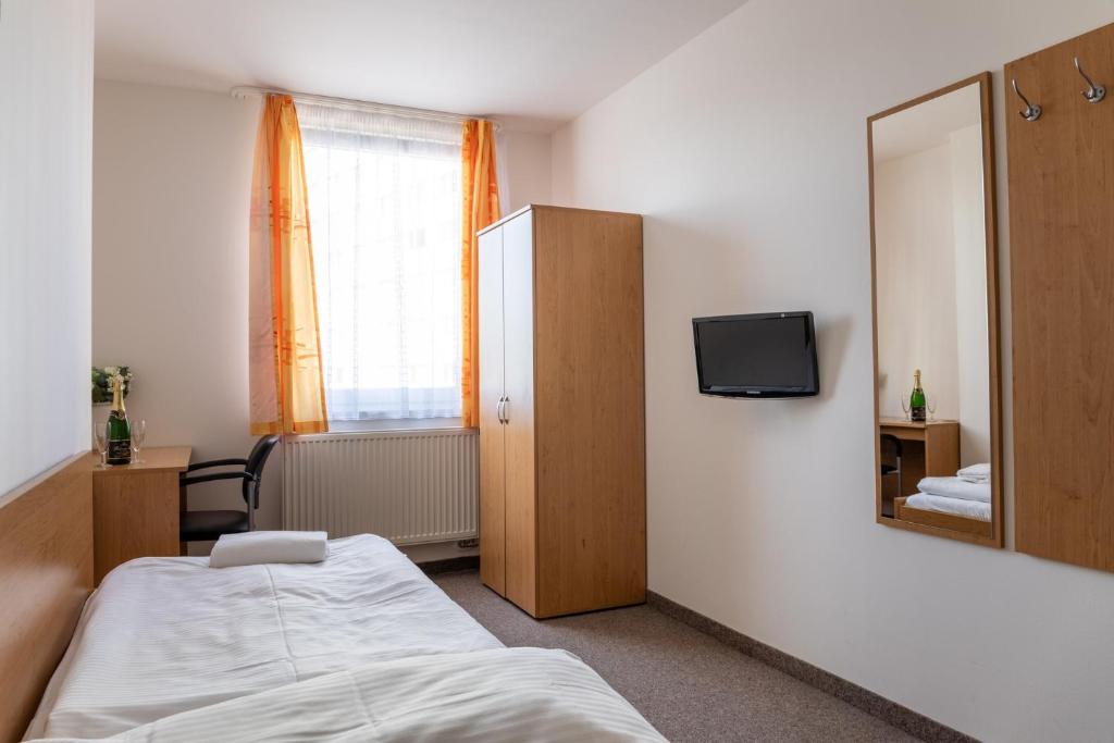 TV a/nebo společenská místnost v ubytování Hotel Kanarek