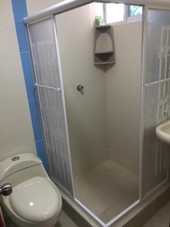 Koupelna v ubytování Hostal Sarai