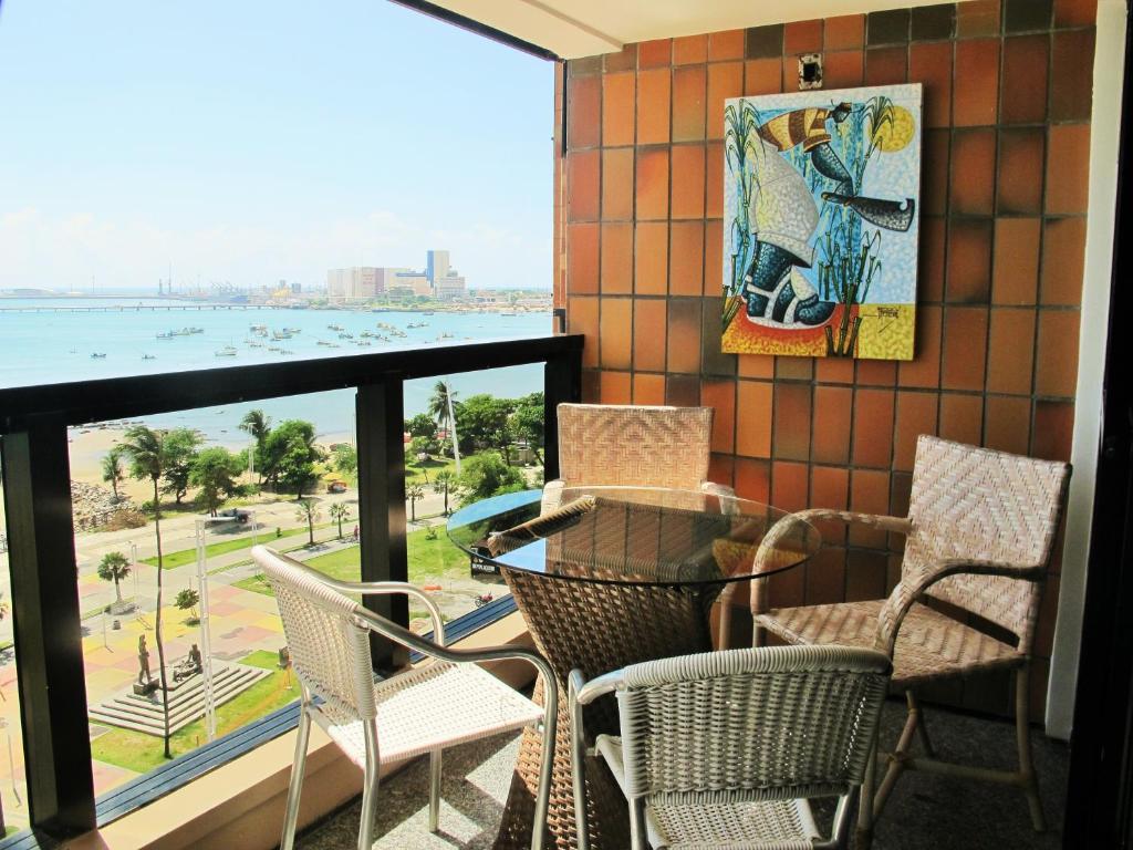 Particular Iracema Residence - 608-平坦，阳台和海景