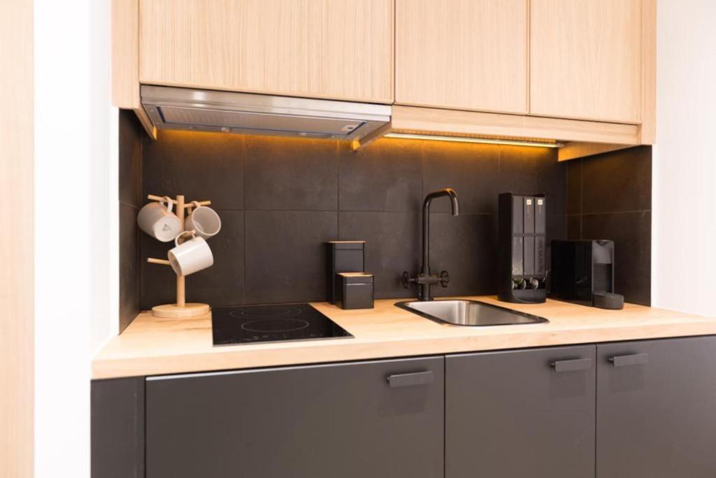 A kitchen or kitchenette at Downtown Syntagma apartment 1