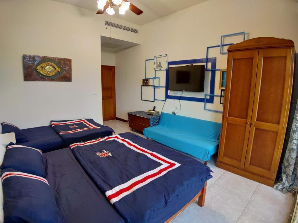 TV a/nebo společenská místnost v ubytování Lutenist B&B