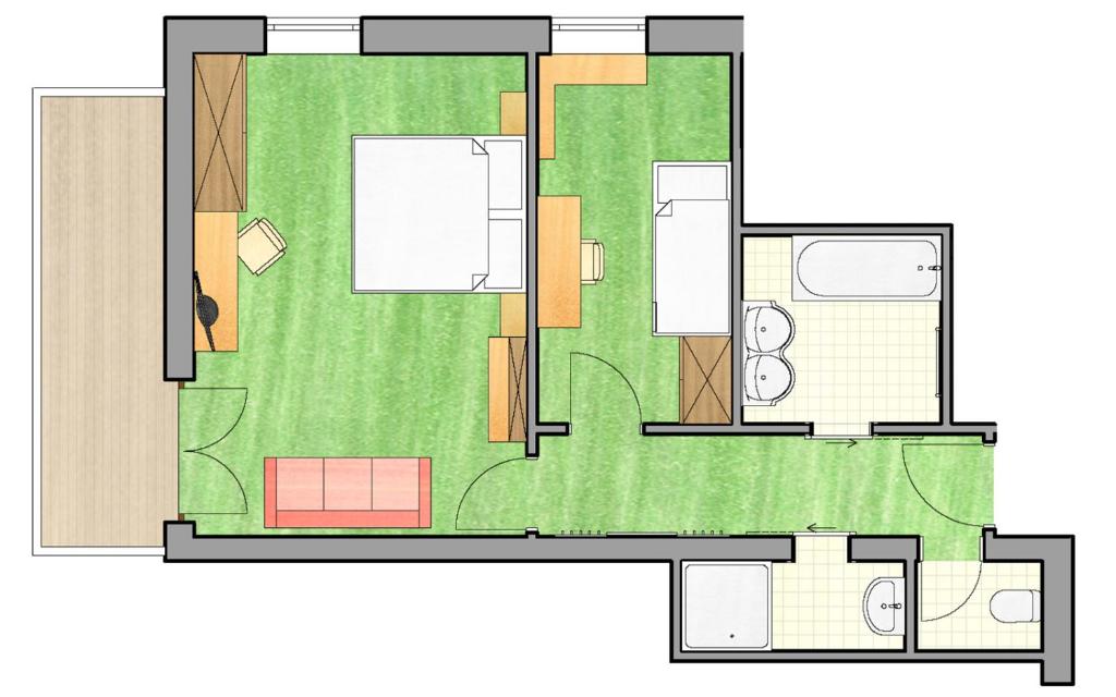 Půdorys ubytování Heidi-Hotel Falkertsee - Kinderhotel