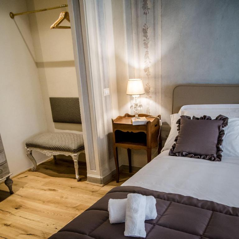 Posteľ alebo postele v izbe v ubytovaní San Pier Novello in Oltrarno