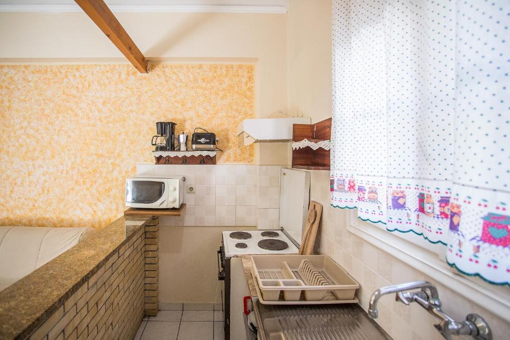 Kuchyň nebo kuchyňský kout v ubytování Theodora Corfu Holiday Apartments