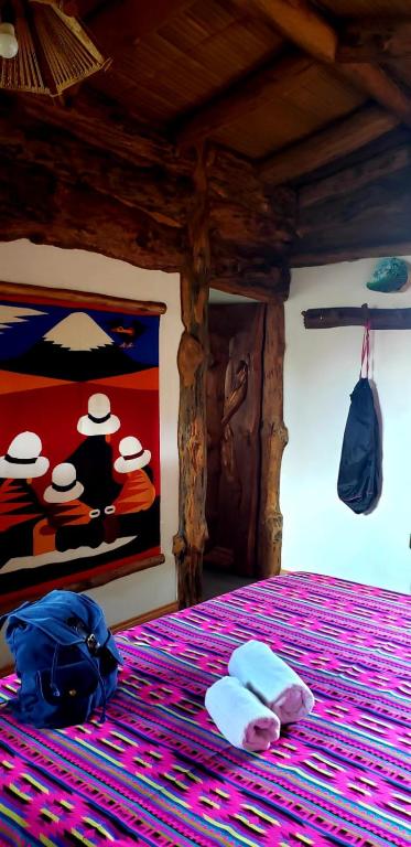 Postel nebo postele na pokoji v ubytování Zaysant Ecolodge