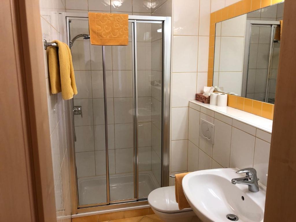 Koupelna v ubytování Haus Renée