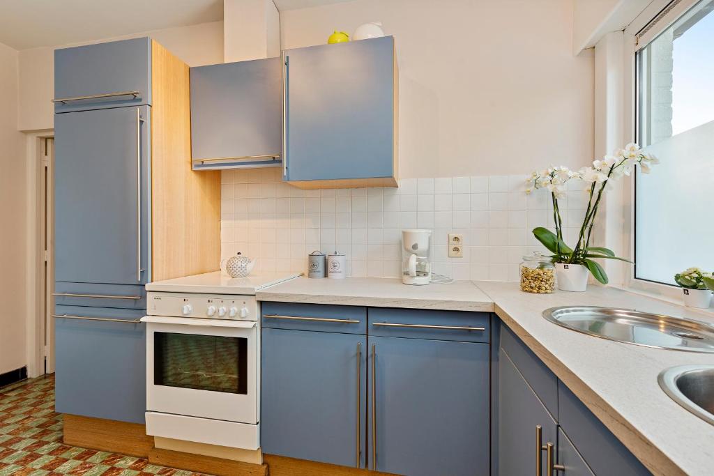 Kuchyň nebo kuchyňský kout v ubytování Vlaeberg Cottage
