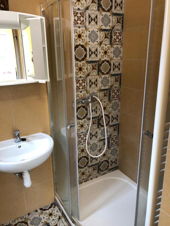 Koupelna v ubytování Apartmány LETO