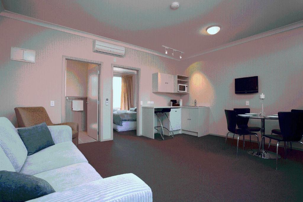 TV a/nebo společenská místnost v ubytování Hawkdun Lodge Motel