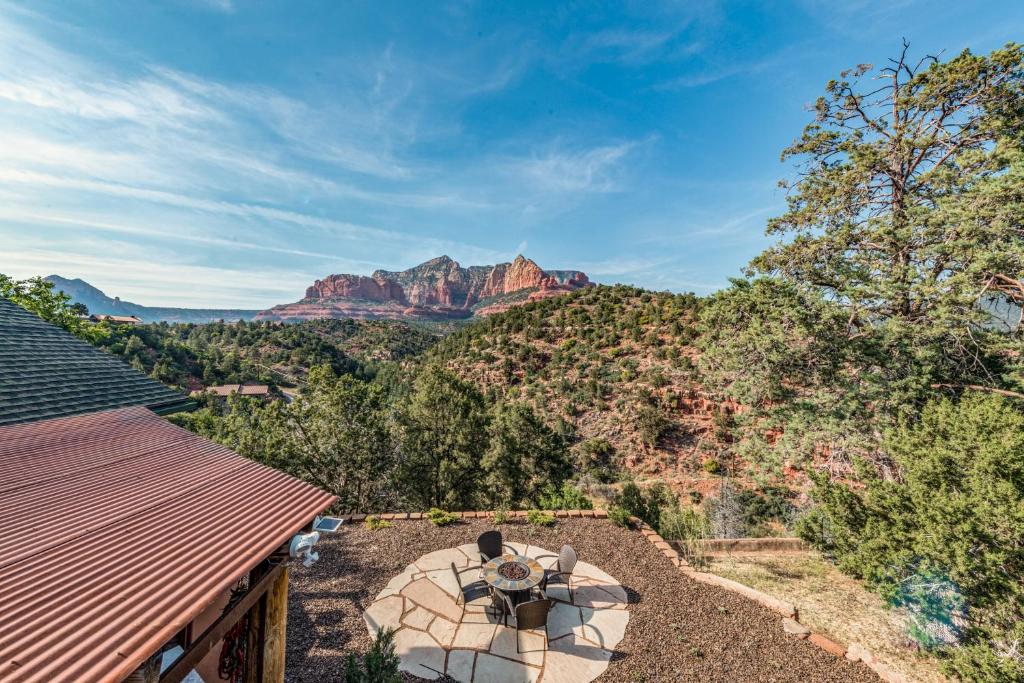 a view of the grand canyon from the balcony of a house at Spectacular View in Sedona
