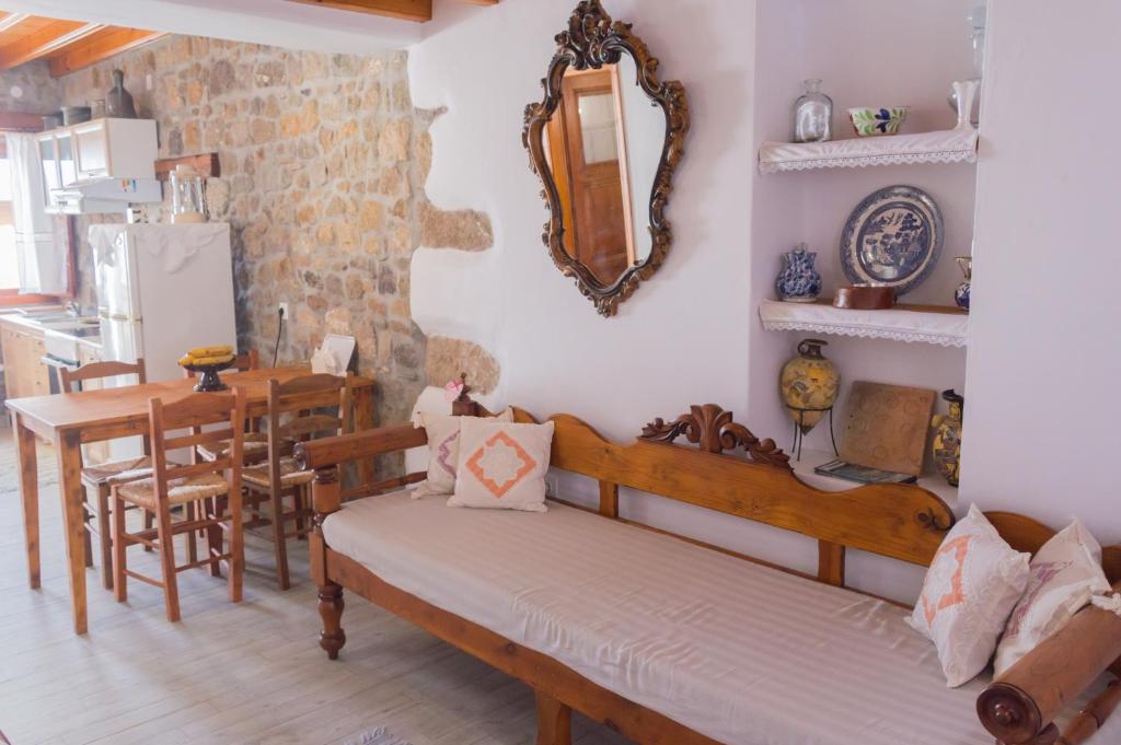 Posezení v ubytování Manos House in Chora