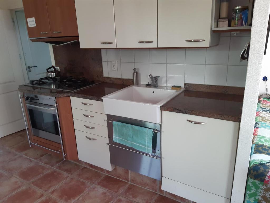 Kuchyň nebo kuchyňský kout v ubytování Zeeuws Huisje Colijnsplaat