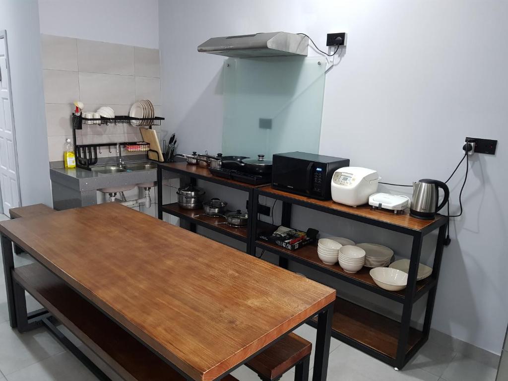 Kuchyň nebo kuchyňský kout v ubytování Global Residency