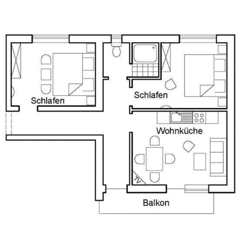 Půdorys ubytování Haus Gunda