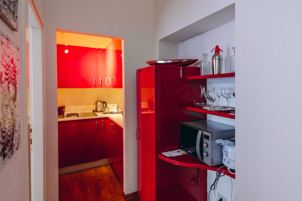 Kuchyň nebo kuchyňský kout v ubytování Exclusive Aparthotel La Reunion