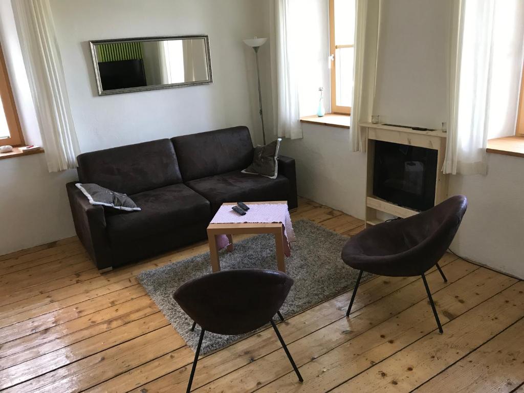 Predel za sedenje v nastanitvi Kieferhof