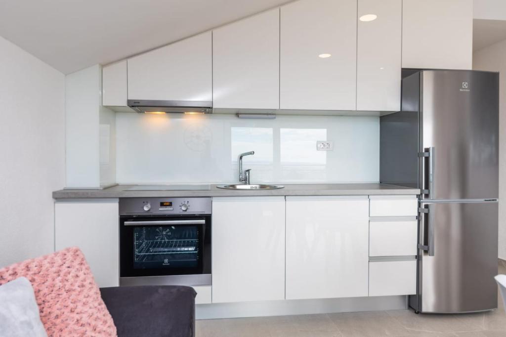 Kuchyň nebo kuchyňský kout v ubytování Sun Apartment Klis